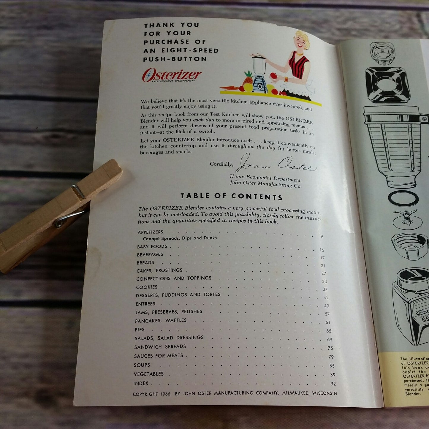 Spin Cookery Blender Cook Book 8 speed Push Button Pulse Matic Osterizer 1966 Paperback Booklet Pamphlet Tips