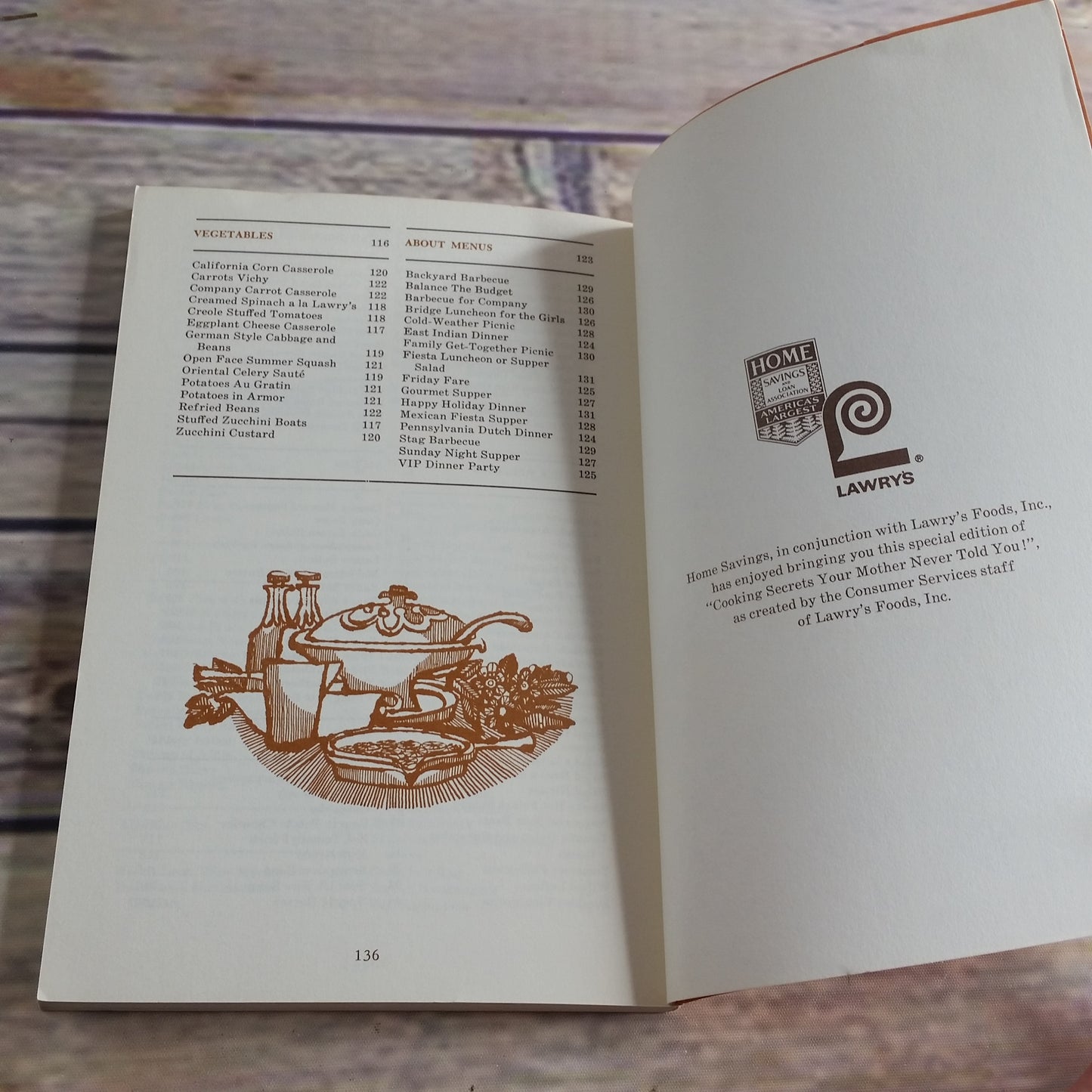 Vintage Cookbook Lawry's Foods Cooking Secrets Your Mother Never Told You 1977 Paperback