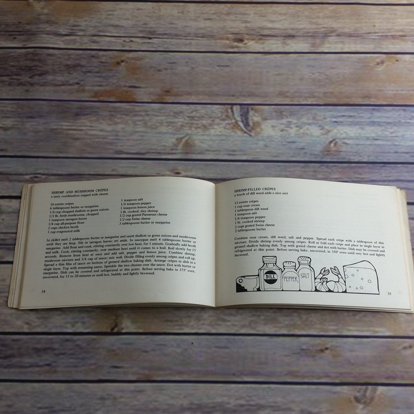 Vintage Cookbook The Crepe Book Susan Herbert Owlswood Productions 1975 Paperback Booklet
