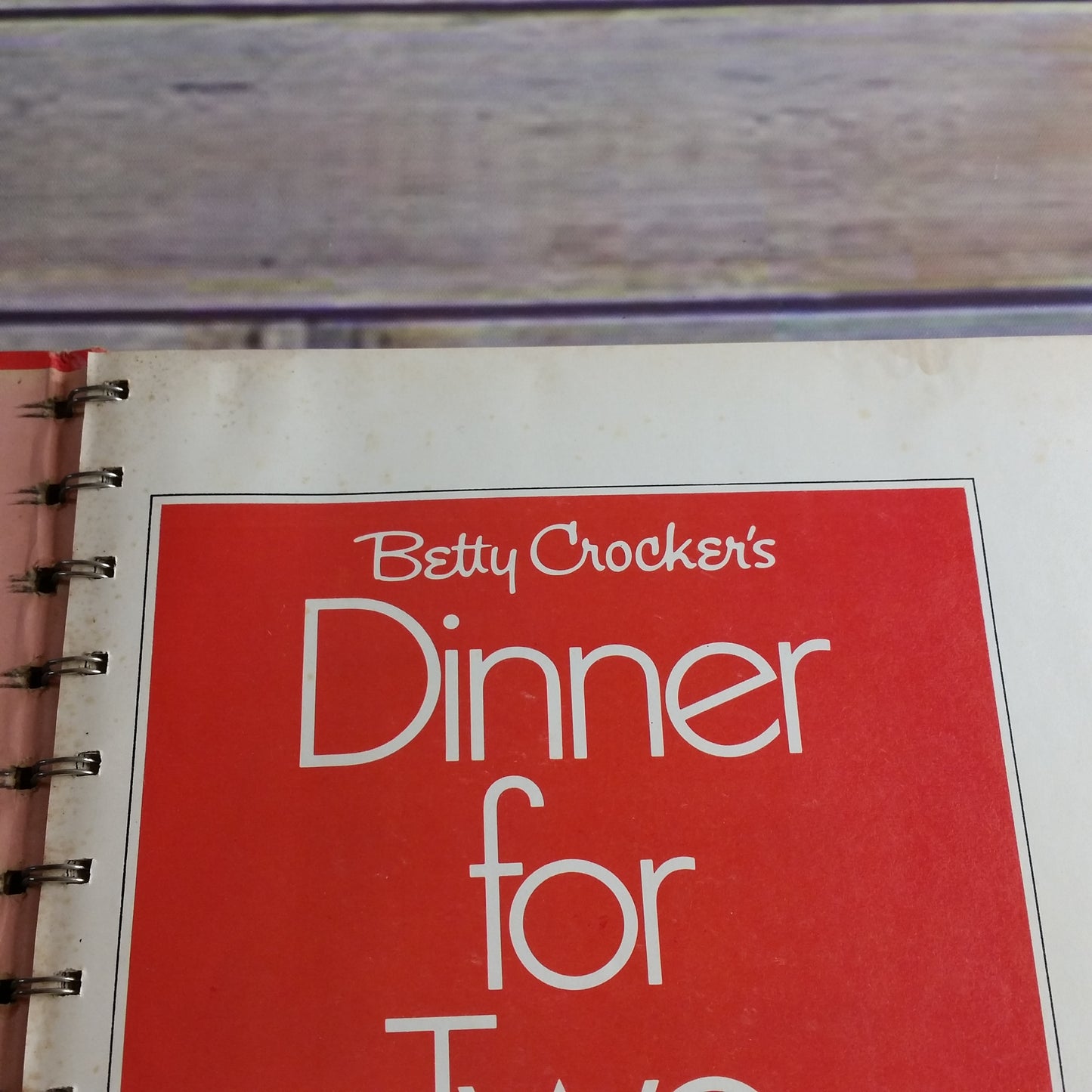 Vintage Cookbook Betty Crocker Dinner For Two 1974 4th Printing Red Hardcover Spiral Bound