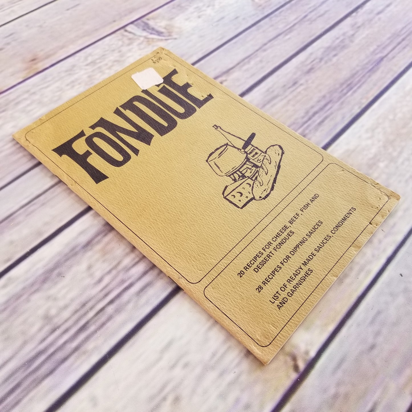 Vintage Fondue Booklet Cookbook Cheese Recipes Mary Marvin Braunstein 1968 Pamphlet