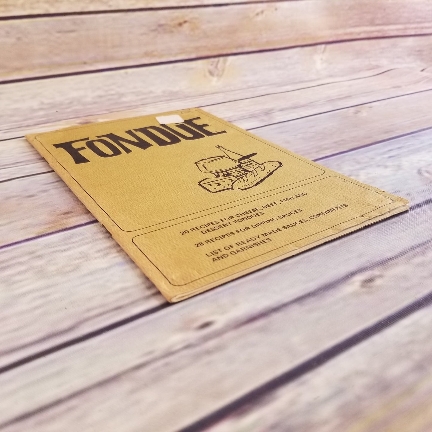 Vintage Fondue Booklet Cookbook Cheese Recipes Mary Marvin Braunstein 1968 Pamphlet