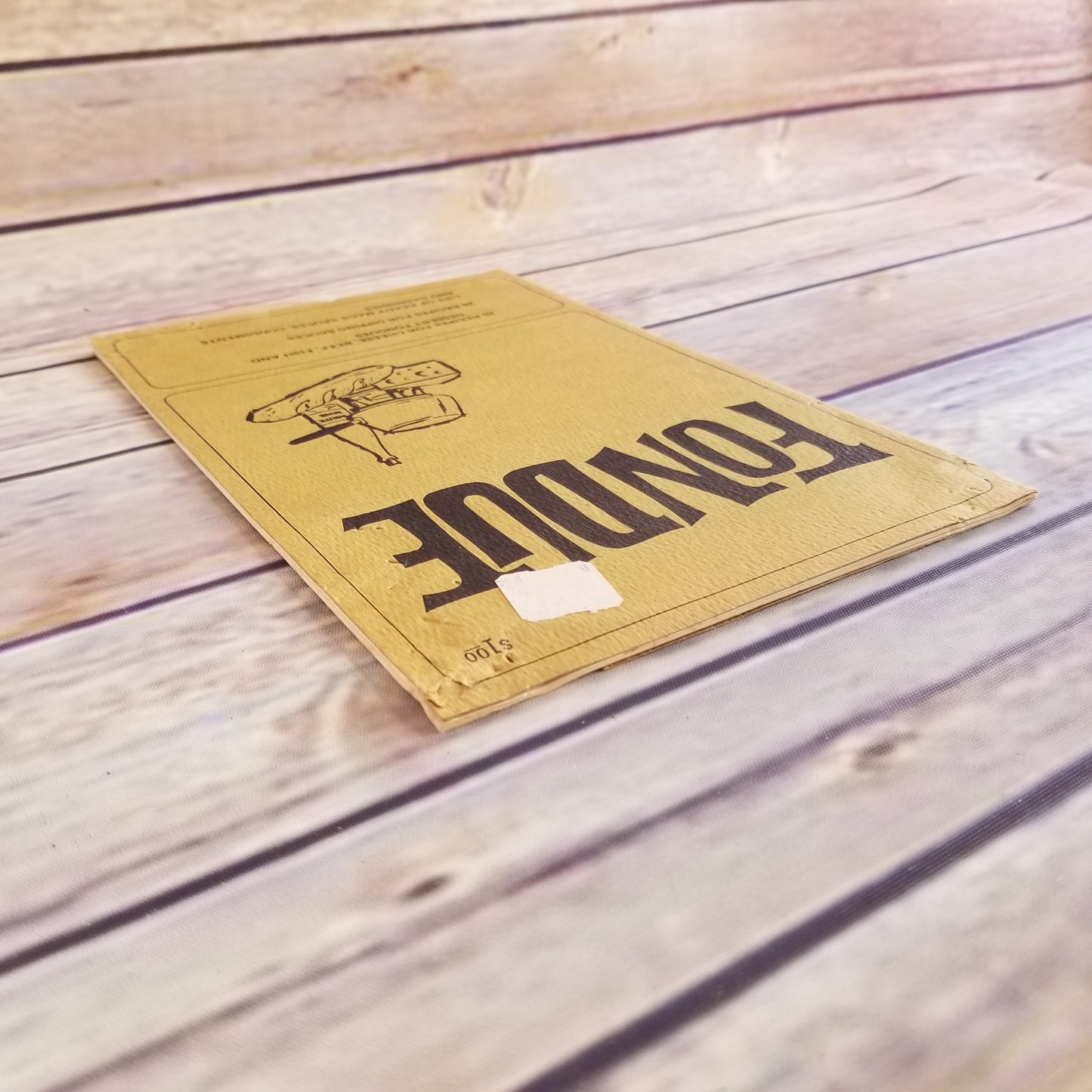 Vintage Fondue Booklet Cookbook Cheese Recipes Mary Marvin Braunstein 1968 Pamphlet