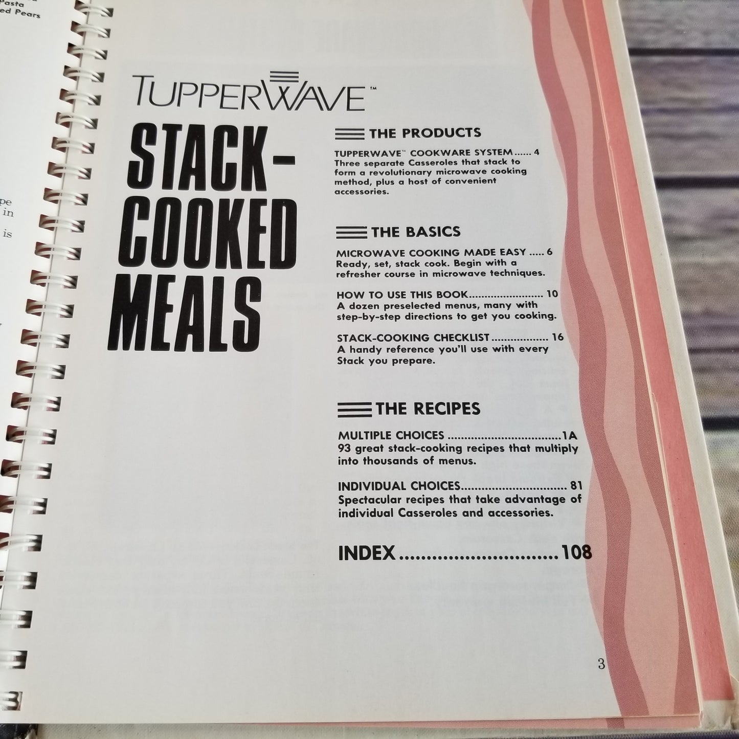 Vintage Cookbook Tupperware Stack Cooked Meals 1990 Recipes Spiral Bound Hardcover