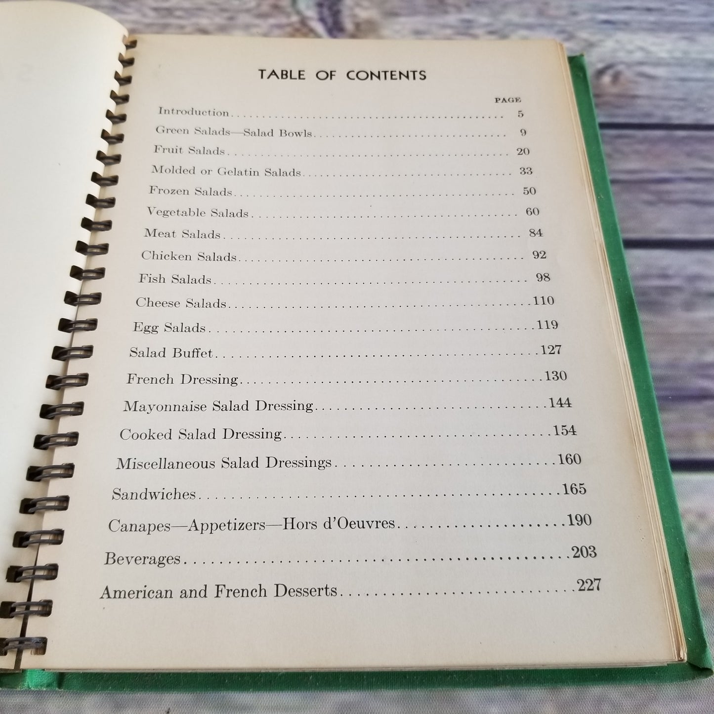 Vintage Watkins Salad Cookbook 1946 Recipes Spiral Bound JR Watkins Elaine Allen Green