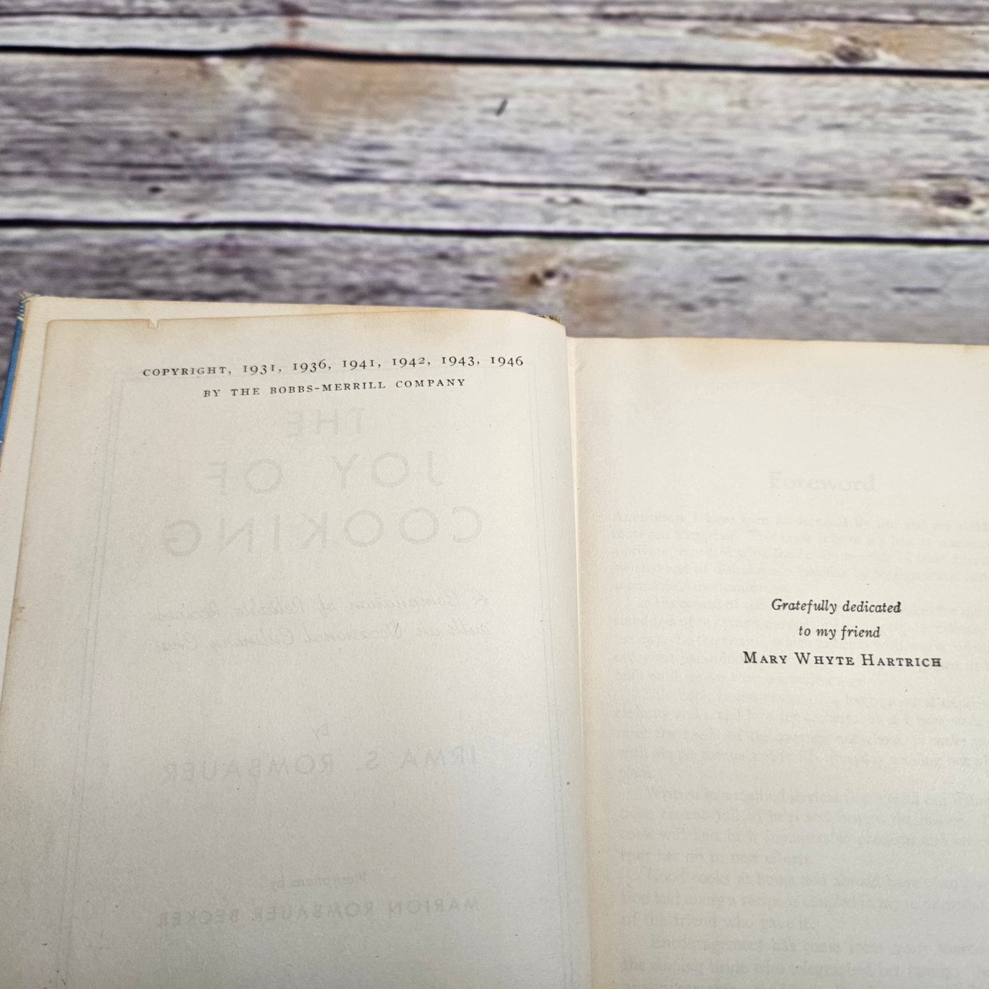 Vintage Joy of Cooking Cookbook Irma Rombauer and Becker 1946 Hardcover