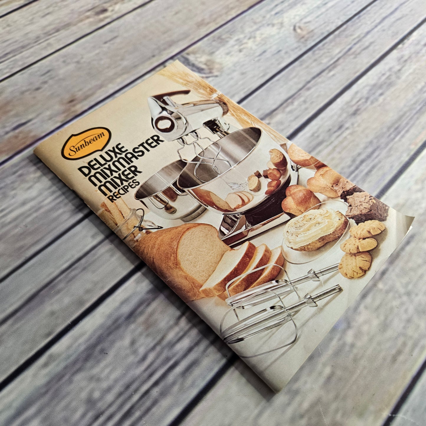 Vintage Sunbeam Deluxe Mixmaster Mixer Recipes and Instructions Manual 1970s Paperback Booklet Cookbook