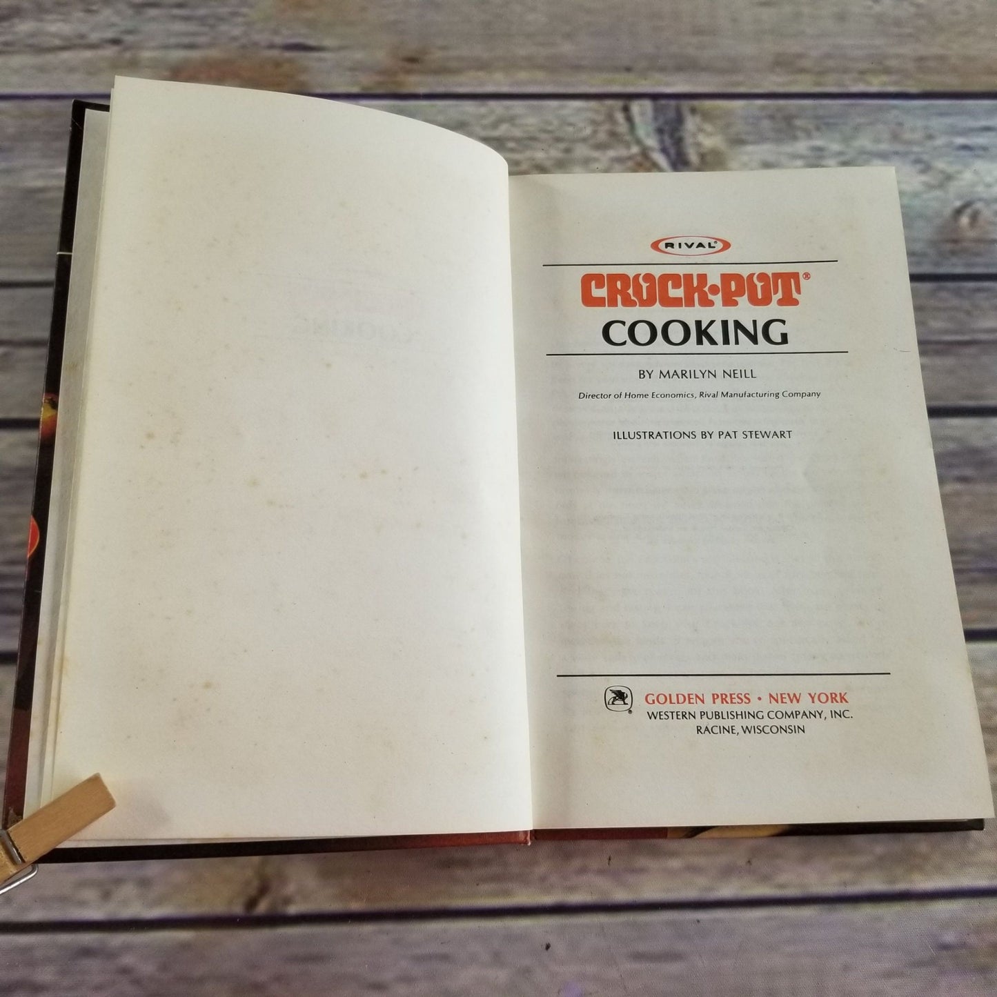 Vintage Rival Crock Pot Cookbook Cooking Recipes Slow Cooker Marilyn Neill Hardcover 1975 Good Housekeeping Golden Press