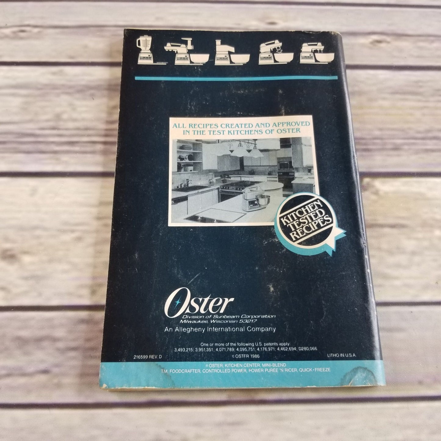 Vintage Oster Kitchen Center Instructions Recipes Cookbook 1986 Litho Print USA Manual Paperback Booklet