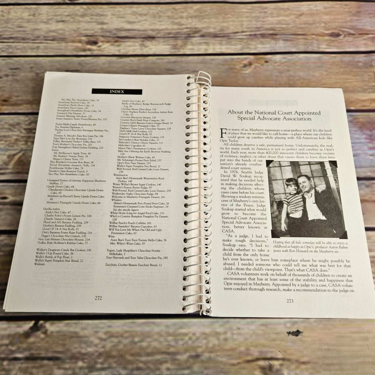 Vintage Cookbook Aunt Bee's Delightful Desserts Andy Griffith Show 1996 CASA Spiral Bound