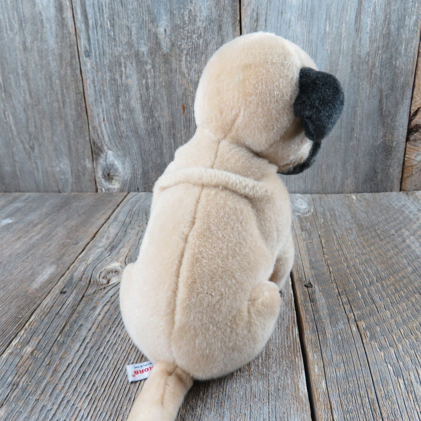 Pug Plush Dog Tan with Black Face Aurora Nature Babies Stuffed Animal