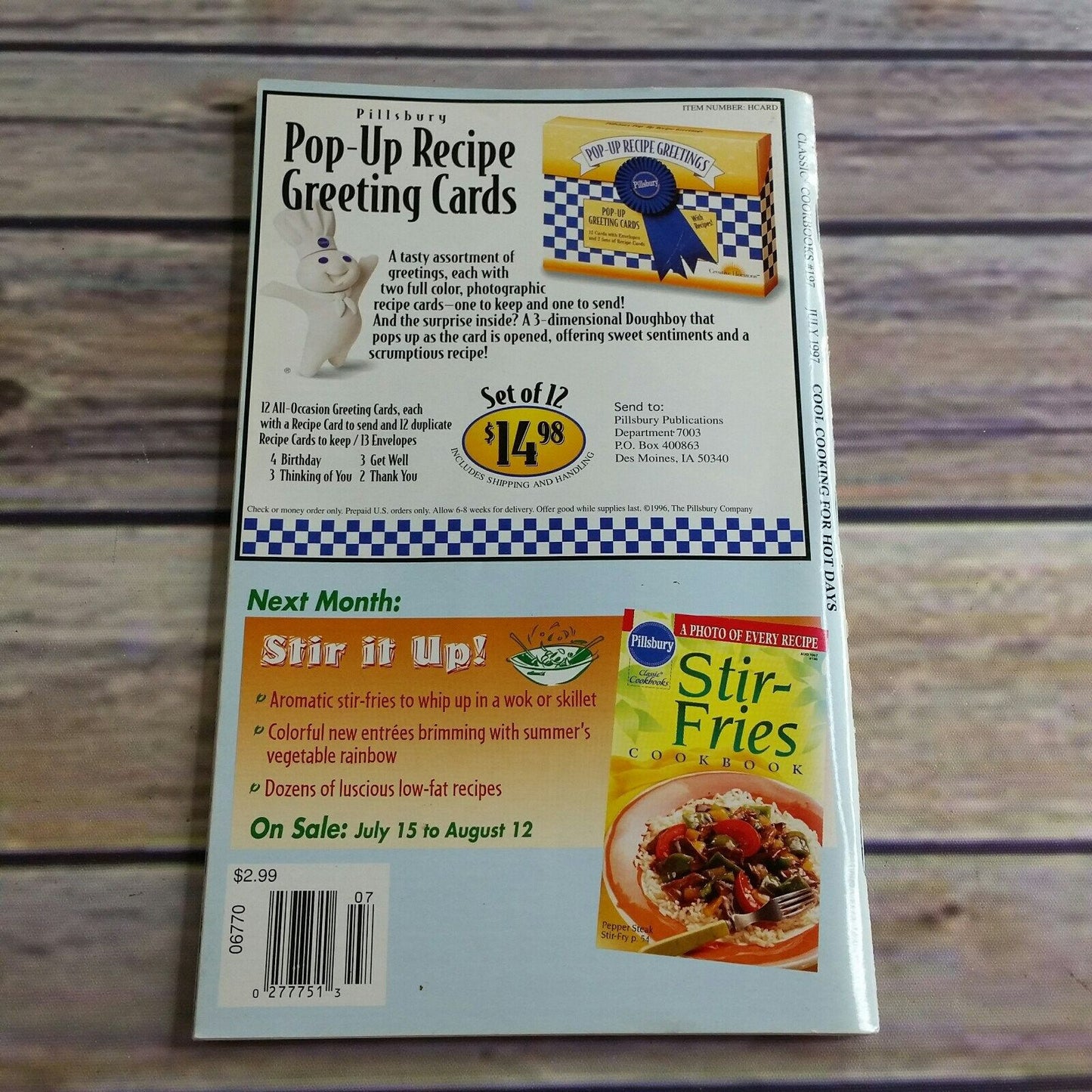 Vintage Cookbook Pillsbury Cool Cooking For Hot Days Recipes 1997 Paperback Booklet Promo Grocery Store Pamphlet