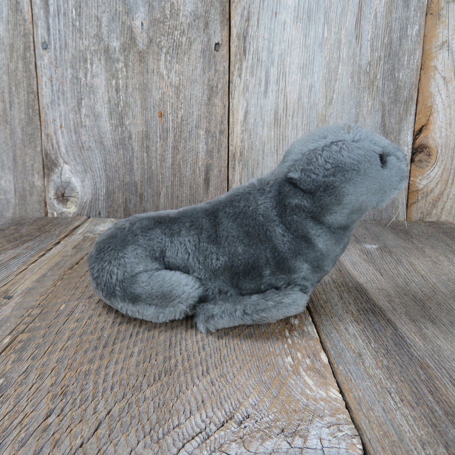 Vintage Seal Plush Sea Lion Grey Stuffed Animal 1976 Dakin Ocean Sea Toy Doll