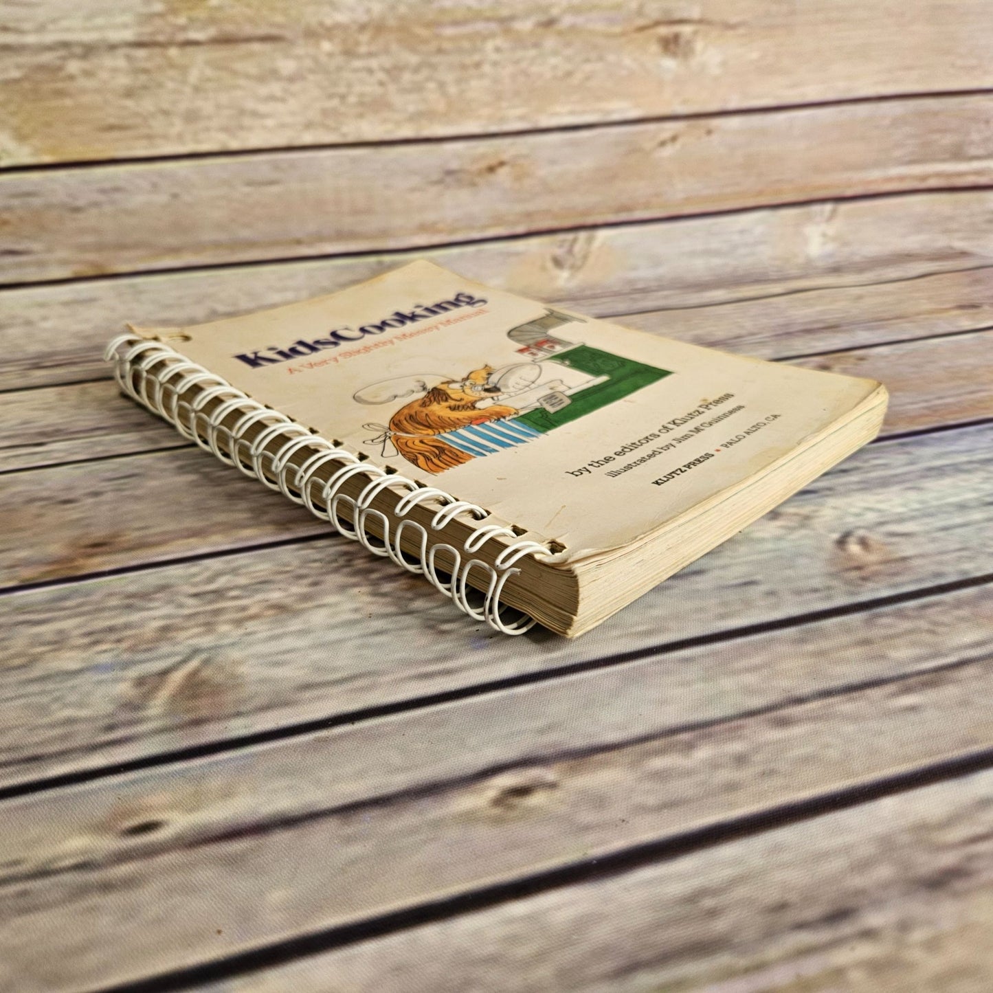 Vintage Kids Cookbook Kids Cooking Recipes Spiral Bound Klutz Press 1987 Hardcover Thick Pages