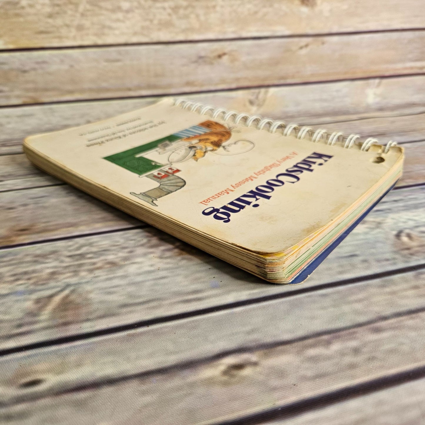 Vintage Kids Cookbook Kids Cooking Recipes Spiral Bound Klutz Press 1987 Hardcover Thick Pages