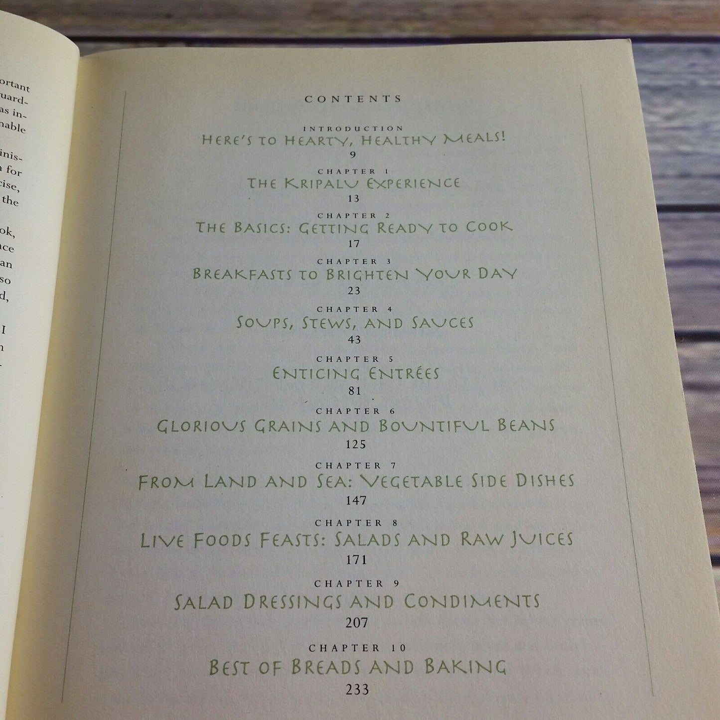 Vintage Vegetarian Cookbook The Kripalu Cook Book 1995 Gourmet Vegetarian Recipes Paperback Atma Joann Levitt
