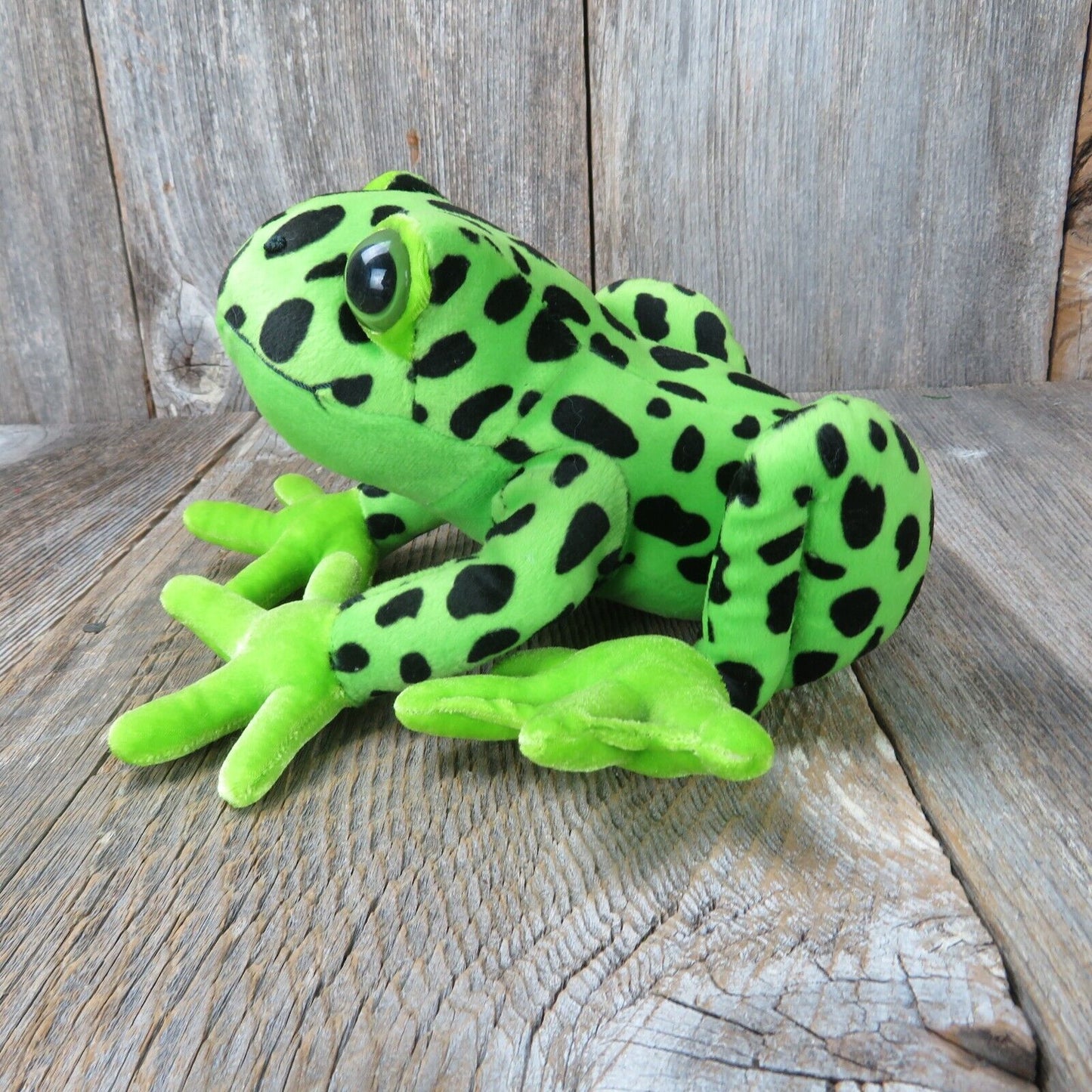 Green Spotted Poison Arrow Frog Plush Fiesta Toys Realistic Stuffed Animal
