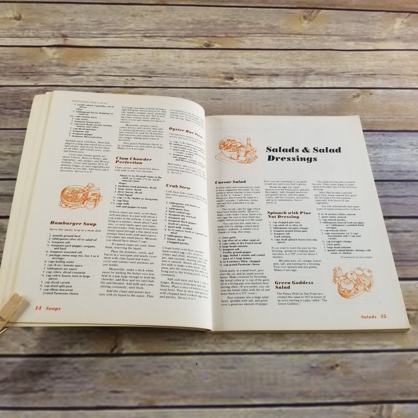 Vintage Cookbook Sunset Favorite Recipes #1 1982 Paperback Book Appetizers Soups Salads Main Dishes Vegetables Breads Pancakes Desserts