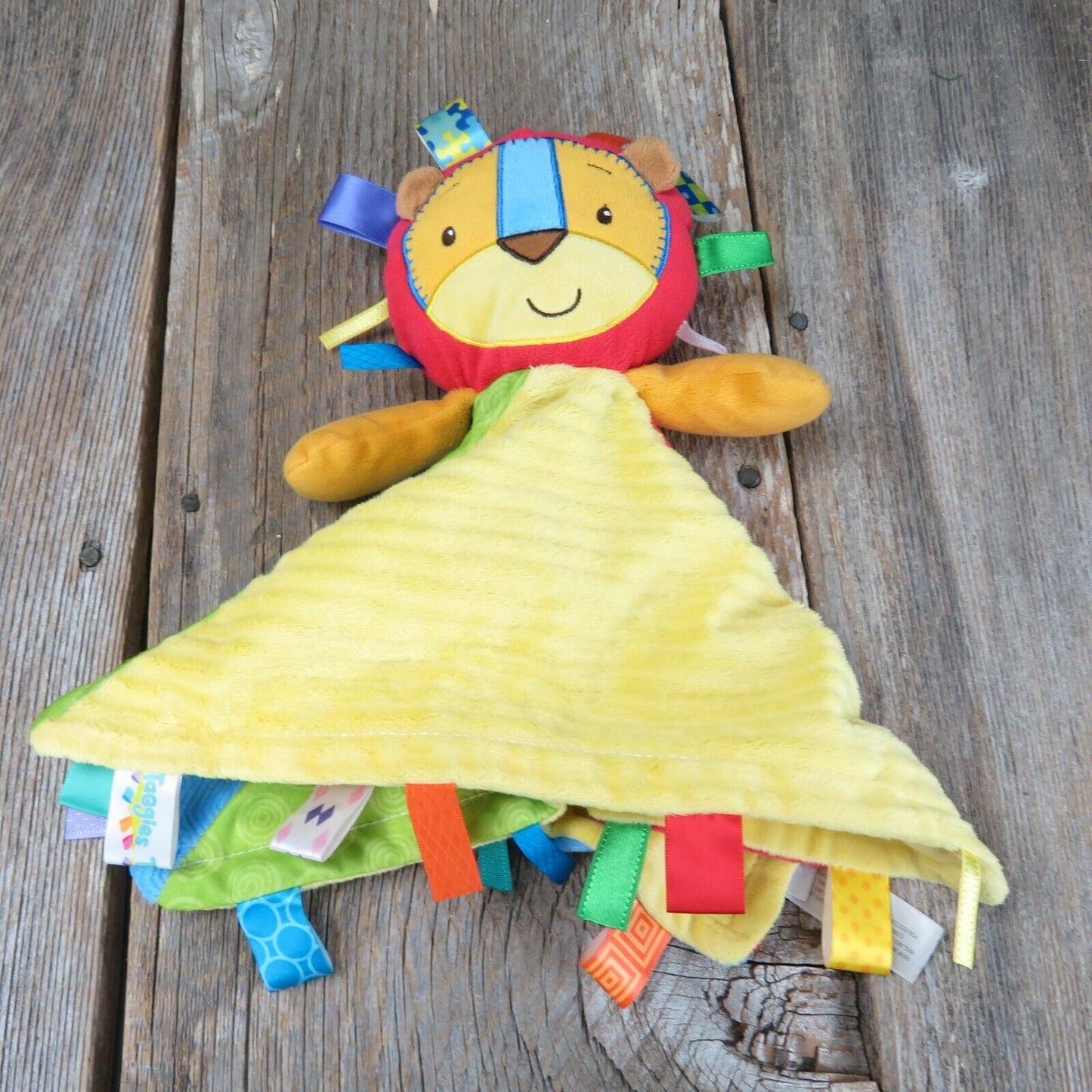 Taggies Lion Plush Baby Plush Blanket Lovey Lovie Patchkin Kids II Stuffed