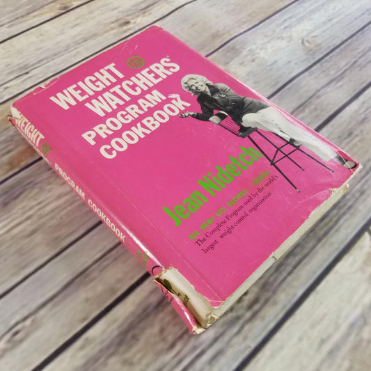 Vintage Cookbook Weight Watchers Program 1976 Pink Hardcover With Dust Jacket Jean Nidetch - At Grandma's Table