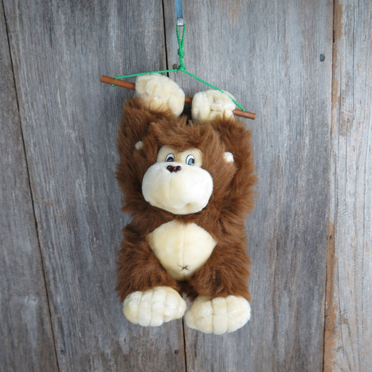 Gorilla Swinging Plush Brown Long Haired Monkey Stuffed Animal Circus Circus