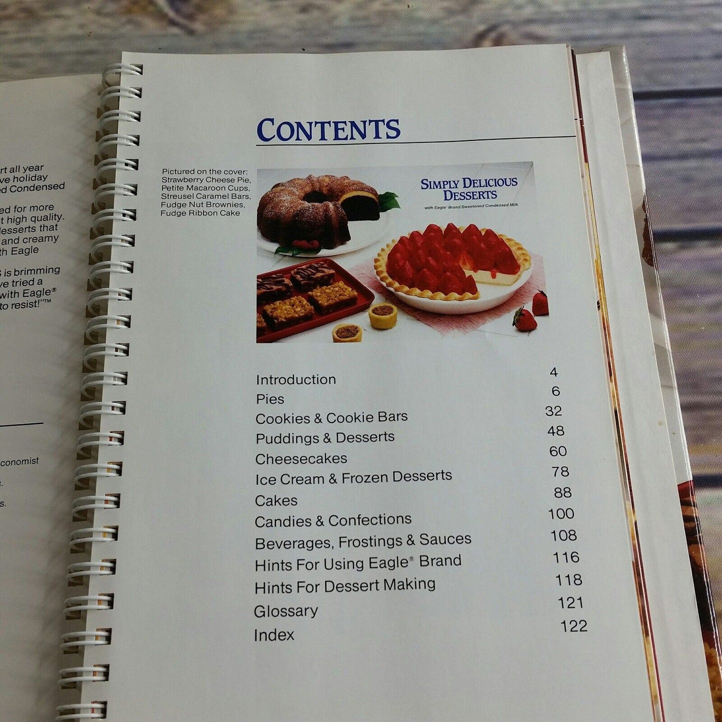 Vintage Cookbook Bordens Eagle Brand Sweetened Condensed Milk Simply Delicious Desserts Recipes 1993 Spiral Bound Promo Book