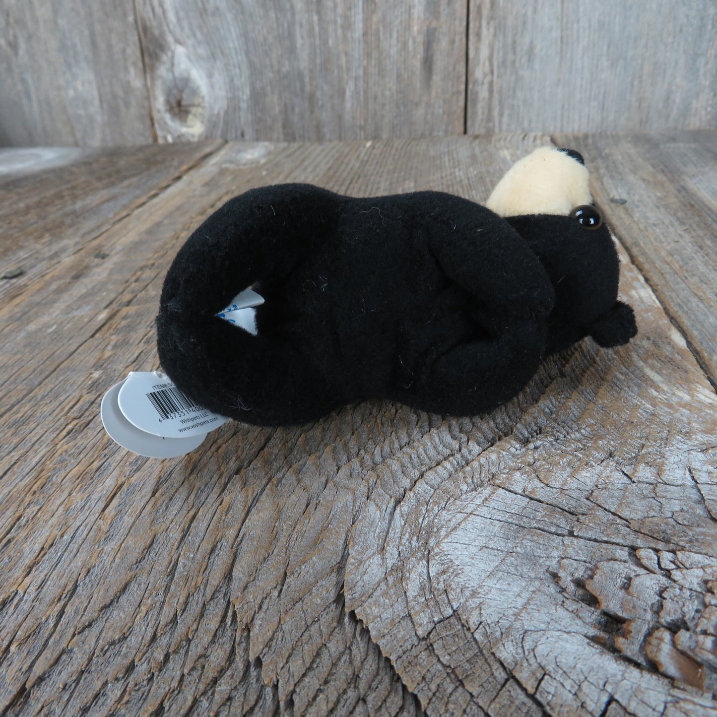 Black Teddy Bear Plush Gritz Wishpets Looped Feet Stuffed Animal 1998 Miniature