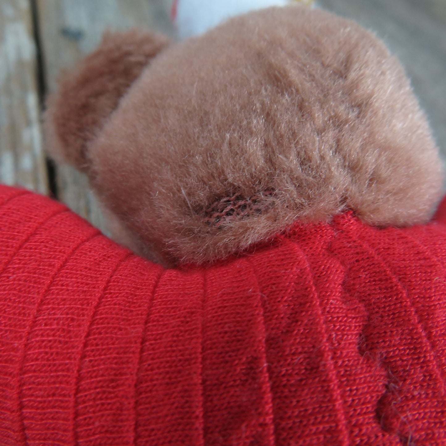 Bear Plush Ornament Christmas Santa Hat Red Suit Dan Dee