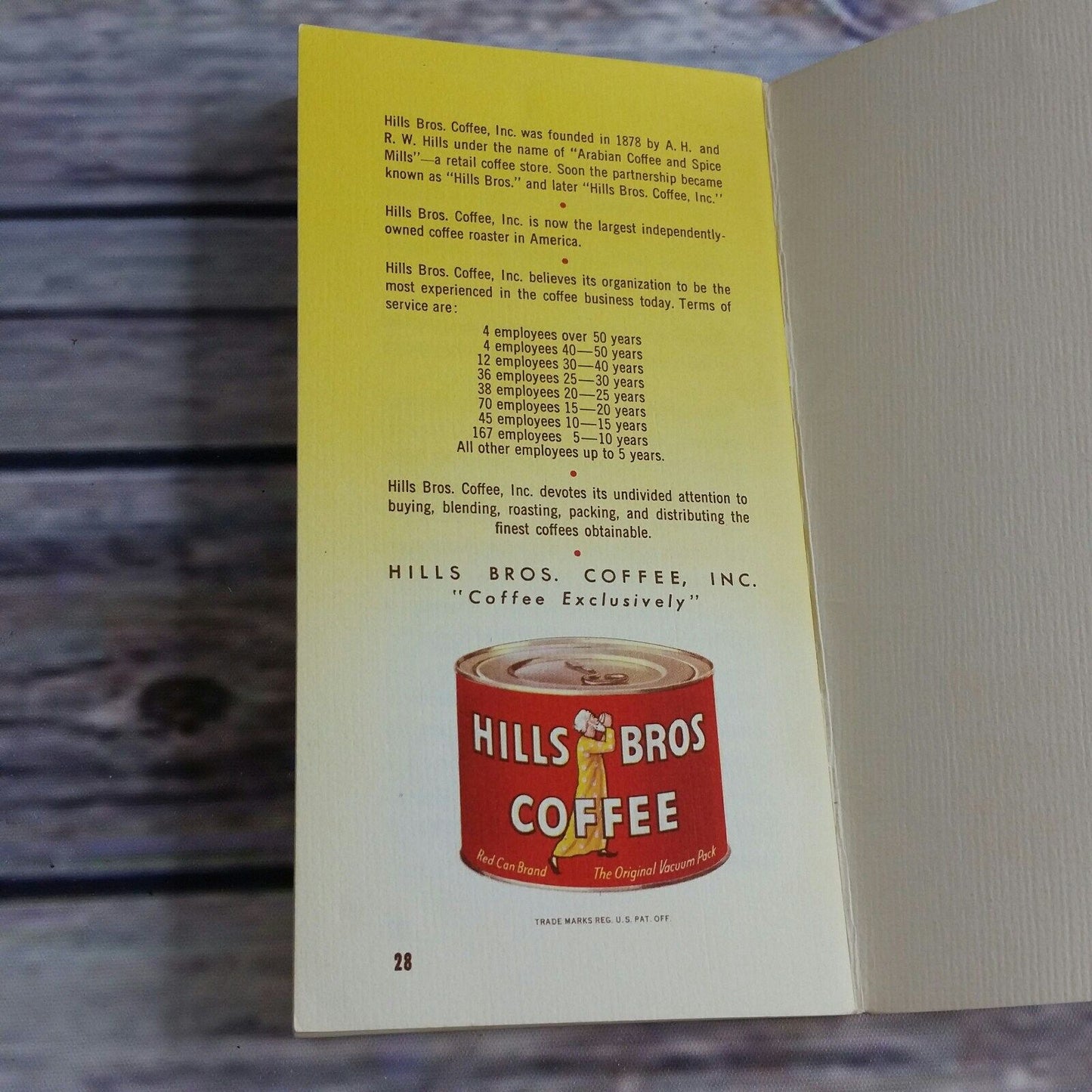 Vintage Cookbook Coffee Hills Bros The Art of Coffee Making Recipes Paperback Booklet Coffee Advertising Pamphlet