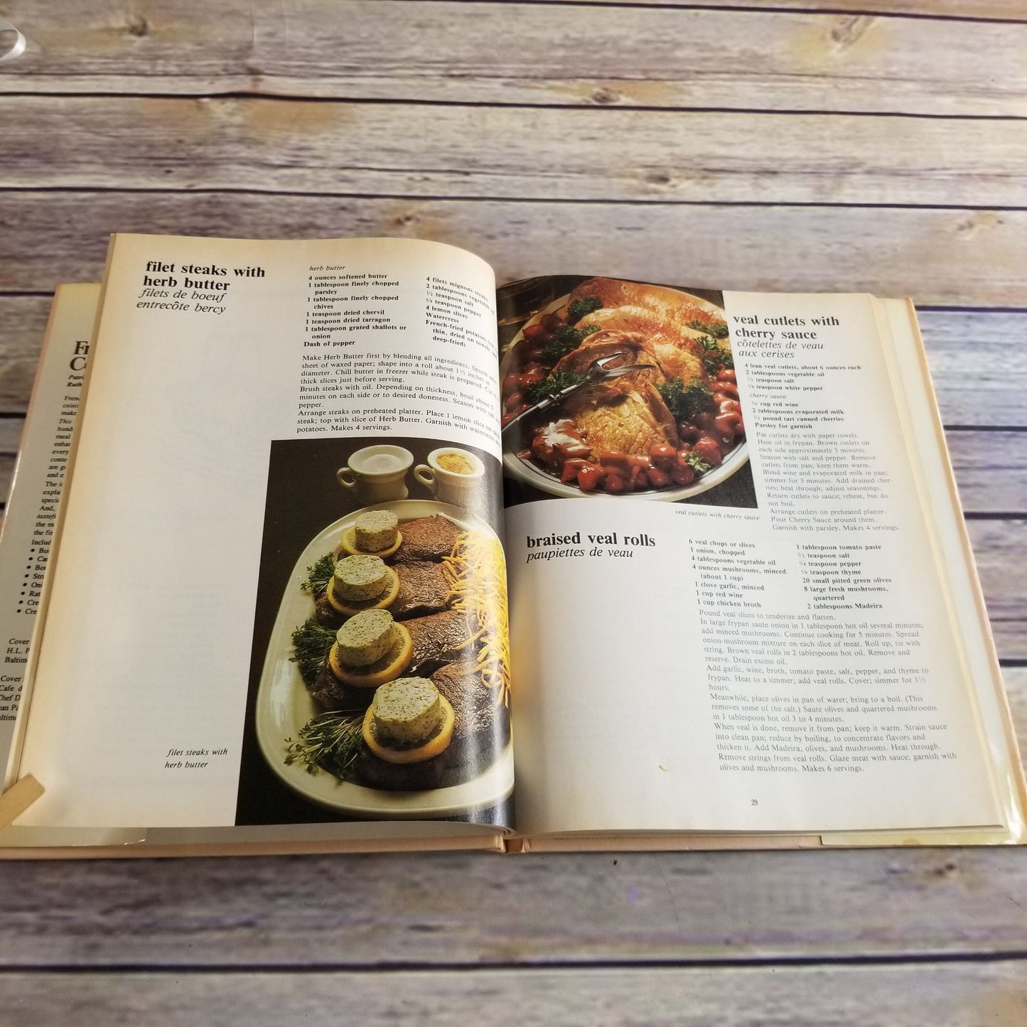Vintage French Cooking Recipes 1978 Hardcover WITH Dust Jacket Patricia Cook and Ruth Milnowskie