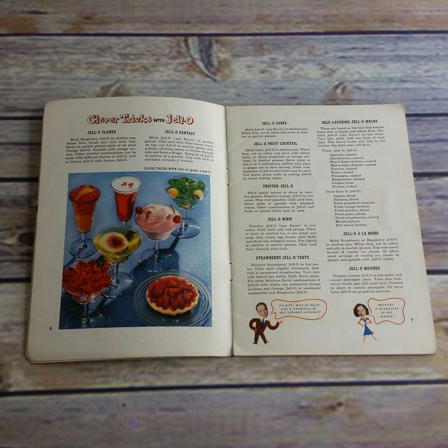 Vintage Cookbook Jello Recipe Book Jack and Marys Promo Recipes 1937 Paperback Booklet Gelatin Dessert Jack Benny Mary Livingstone Ads