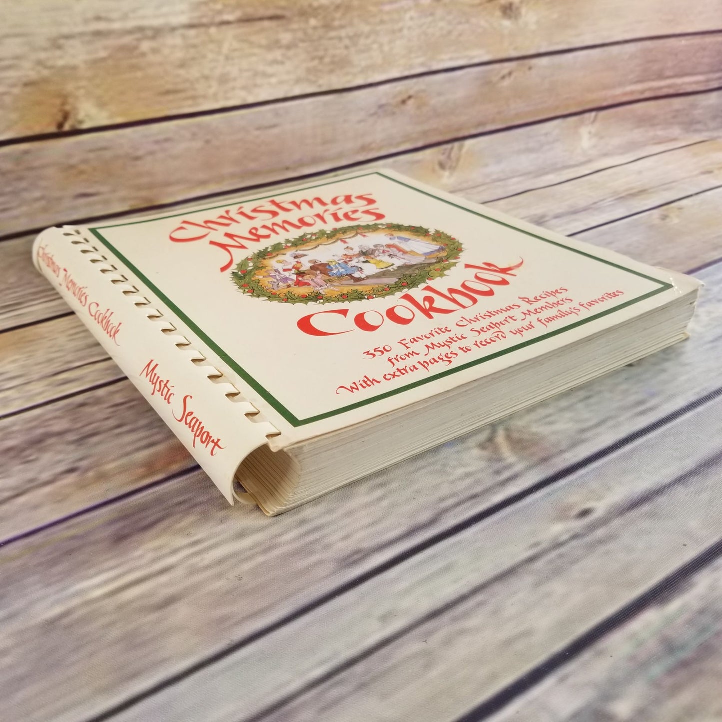 Vintage Christmas Cookbook Christmas Dinner Recipes 1990 Mystic Seaport Museum Members Spiral Bound Paperback Conneticut