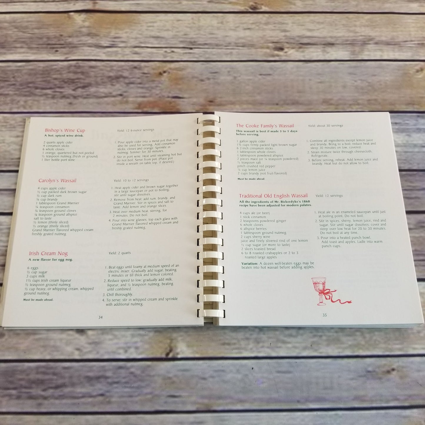 Vintage Christmas Cookbook Christmas Dinner Recipes 1990 Mystic Seaport Museum Members Spiral Bound Paperback Conneticut