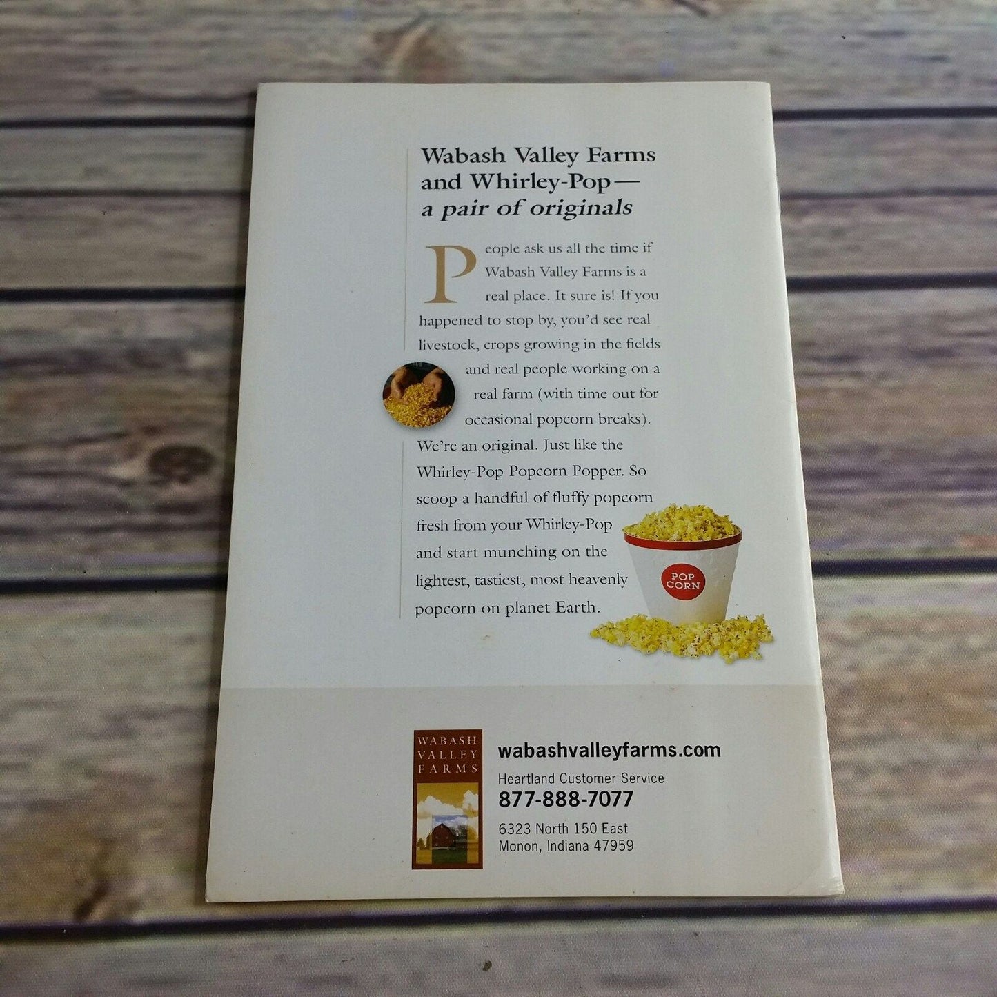 Vintage Cookbook Whirley Pop Recipes Fun Facts and Good Time Guide Popcorn 1990s Promo Paperback Booklet Wabash Valley Farms