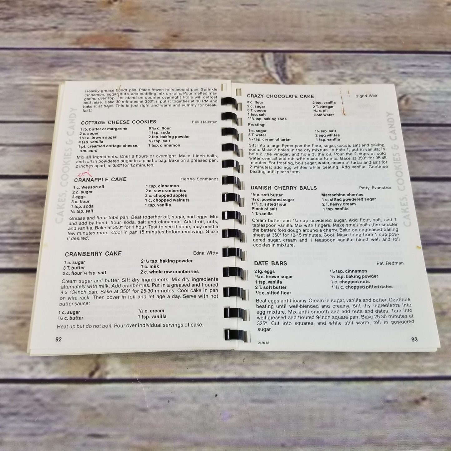 Vintage California Church Cookbook Eureka First Covenant Covenant Cookery 1985 Spiral Bound Paperback