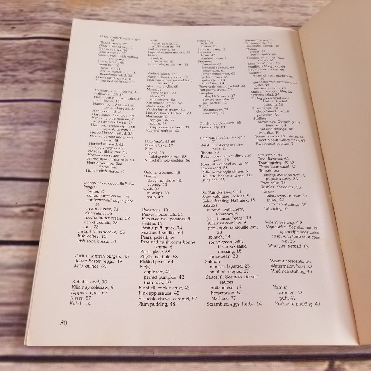 Vintage Cookbook Hallmark Holiday Recipes 1978 Paperback Book