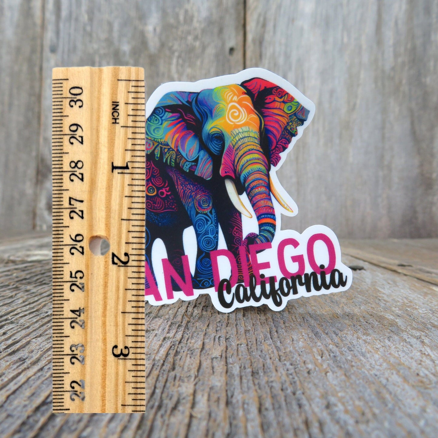 San Diego Zoo Elephant Sticker California Full Color Travel Souvenir