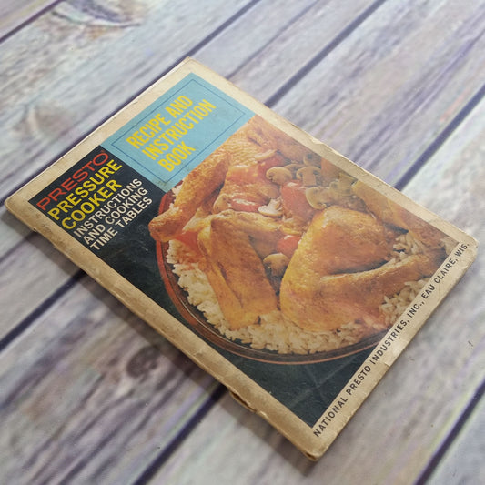 Vintage Cookbook Presto Pressure Cooker Recipes and Instructions 1971 1970s Booklet Time Tables National Presto Industries