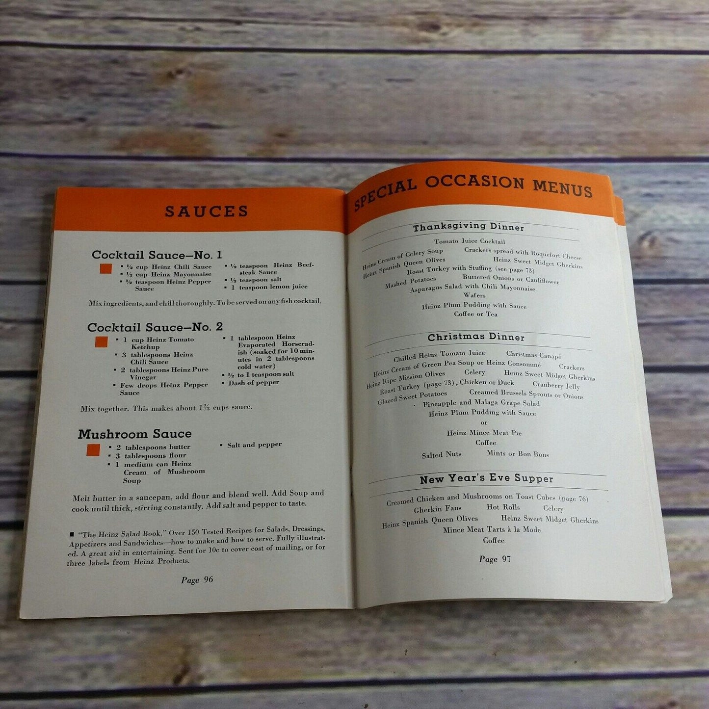 Vintage Cookbook Heinz Book of Meat Cookery Promo 1934 Meat Recipes Paperback Booklet