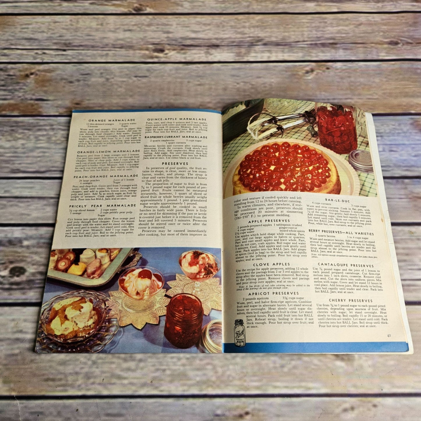 Vintage Cookbook Ball Jar Blue Book Home Canning Freezing Recipes Methods 1941 Paperback Booklet