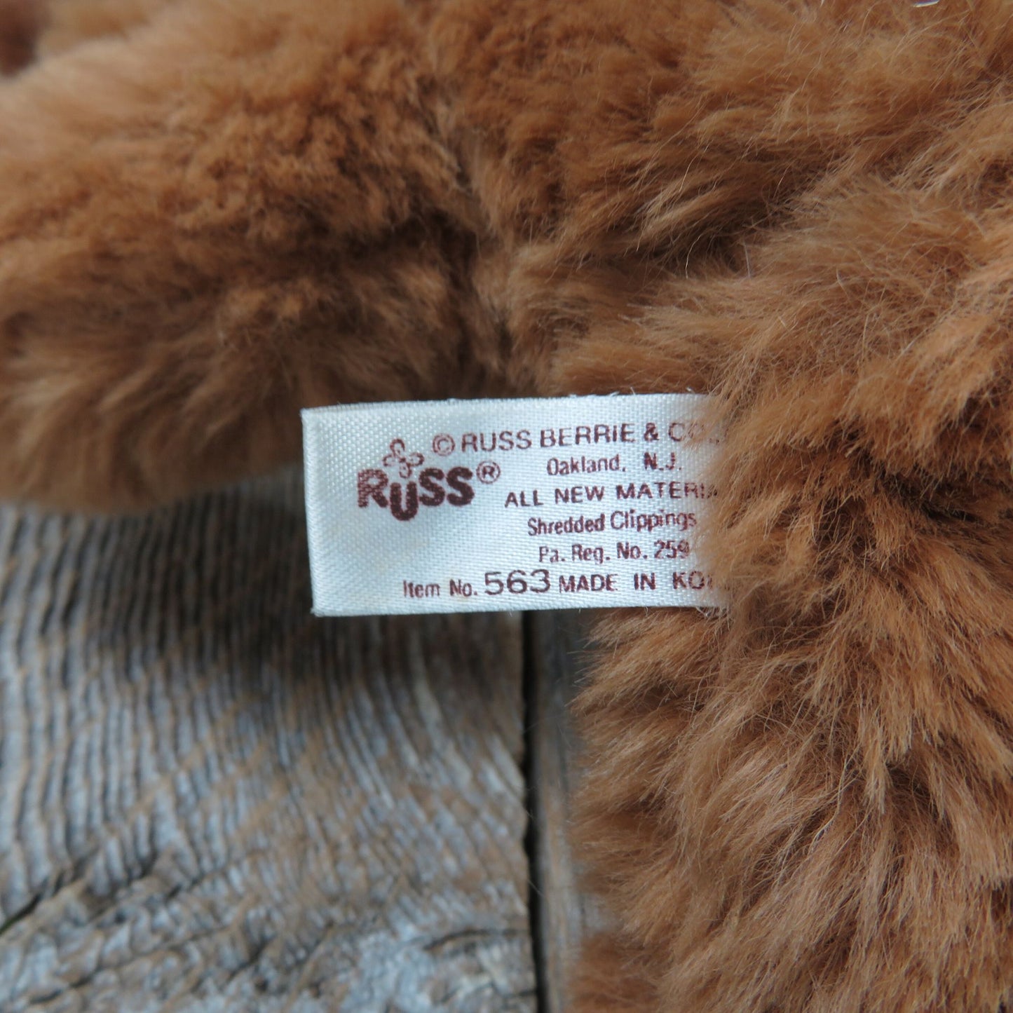 Teddy Bear Shaggy Plush Trissa Russ Stuffed Animal Brown Small Korea