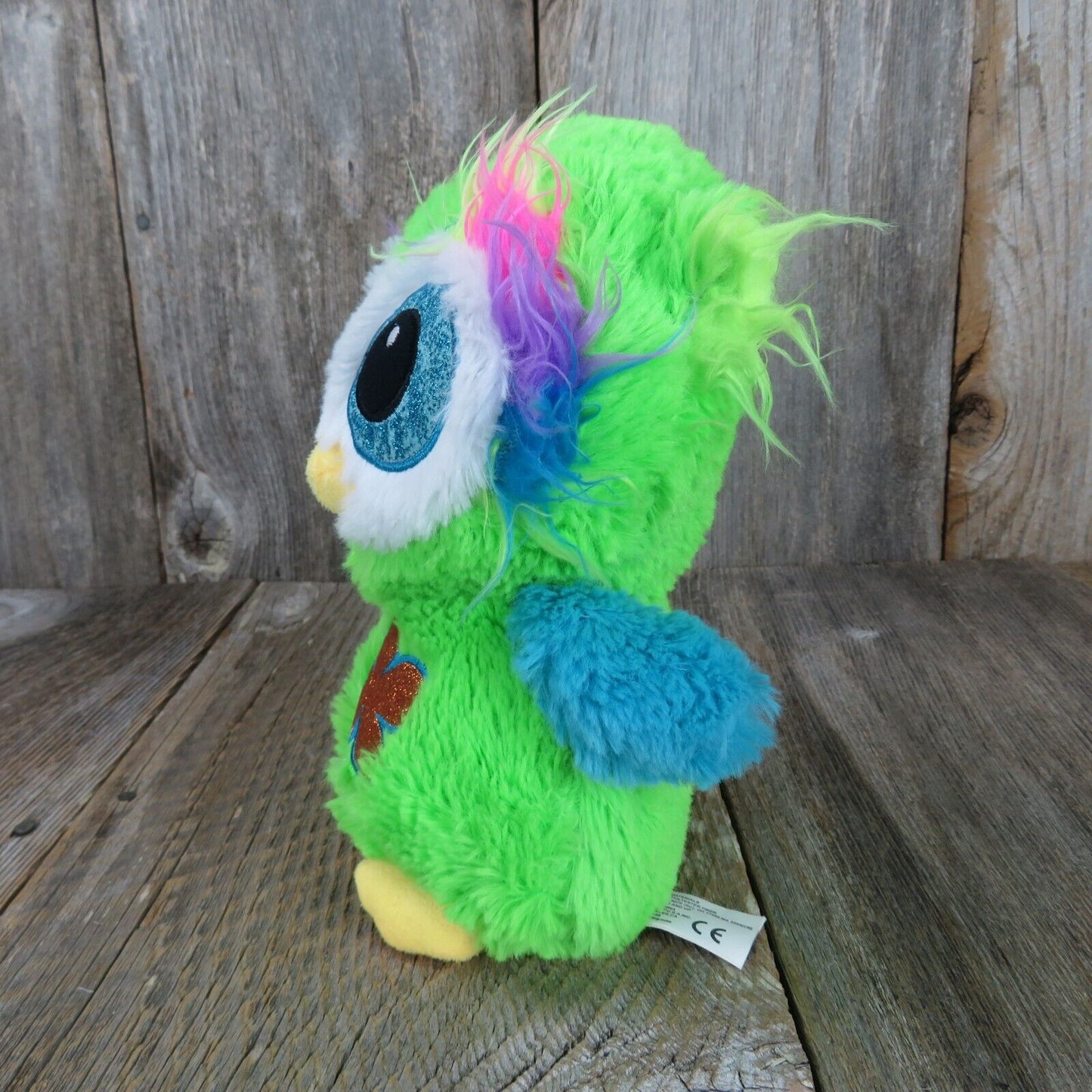 Owl Plush Green Sparkle Eyes Kellytoy Rainbow Blue Stuffed Animal Kelly