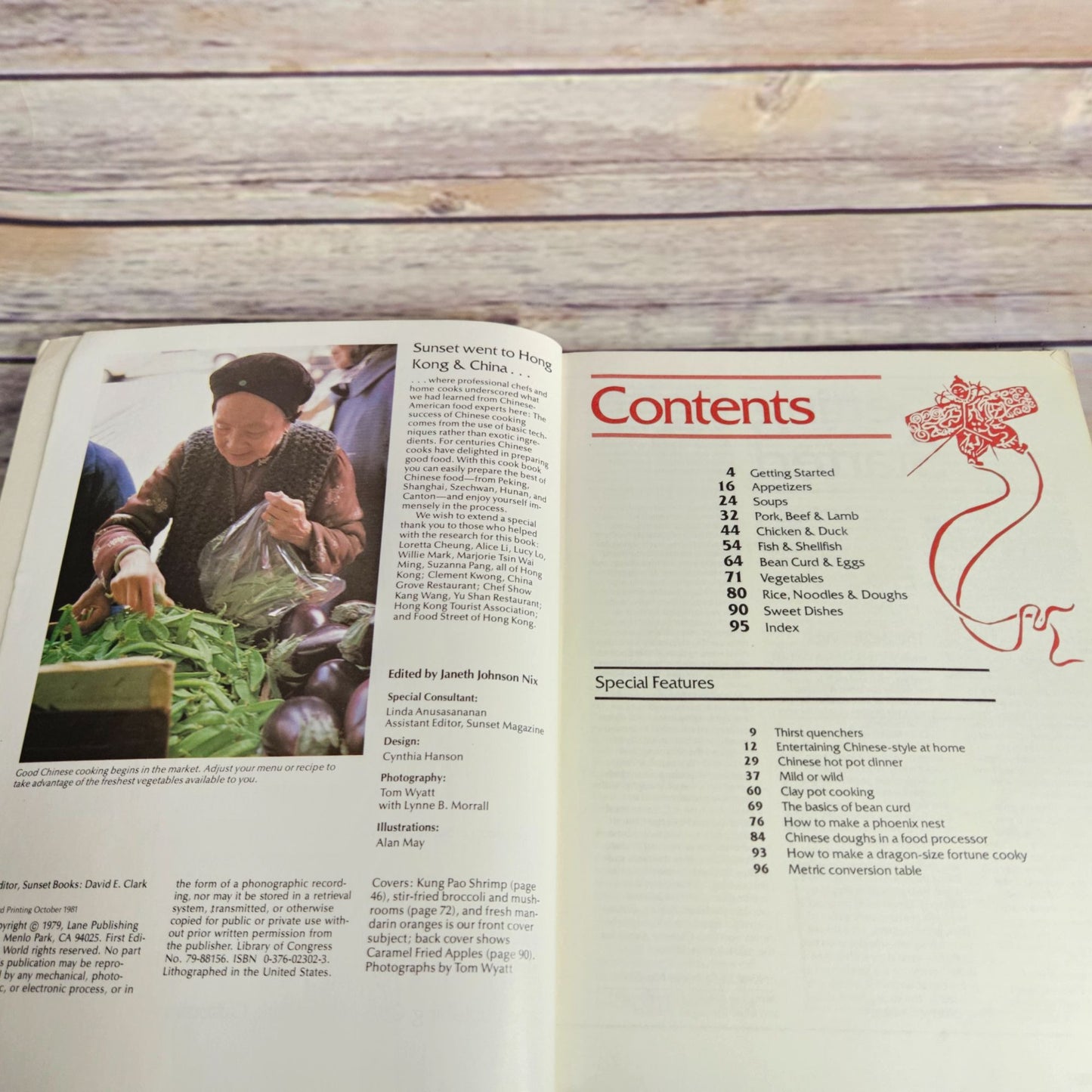 Vintage Cookbook Sunset Chinese Cook Book Peking Mandarin Szechwan Hunan Cantonese Shanghai 1981 Paperback