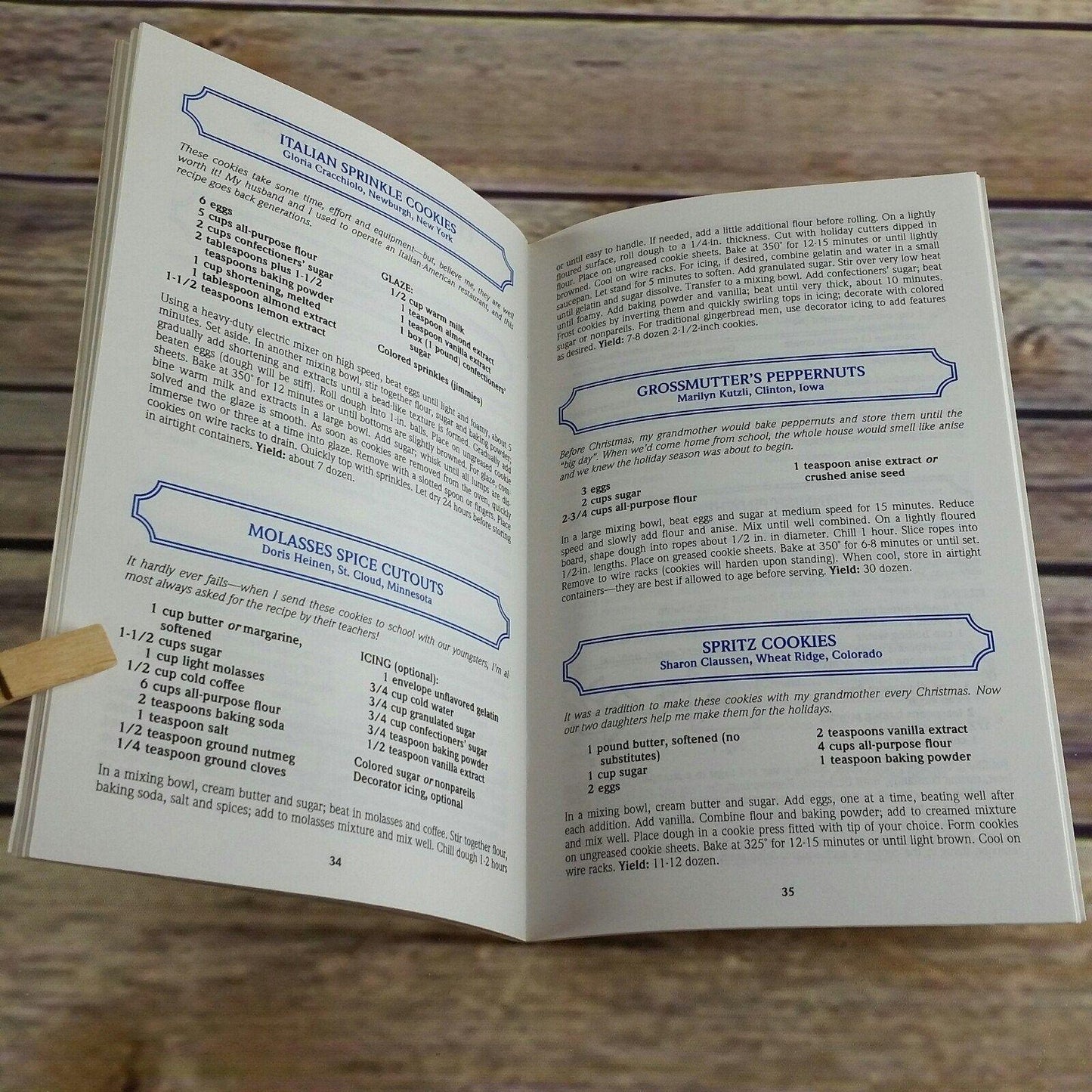 Vintage Cookbook Country Cookies Booklet Nancy Mack 1993 Reiman Pub Cookie Recipes Booklet Family Favorites Brownies Bars Holiday Quick