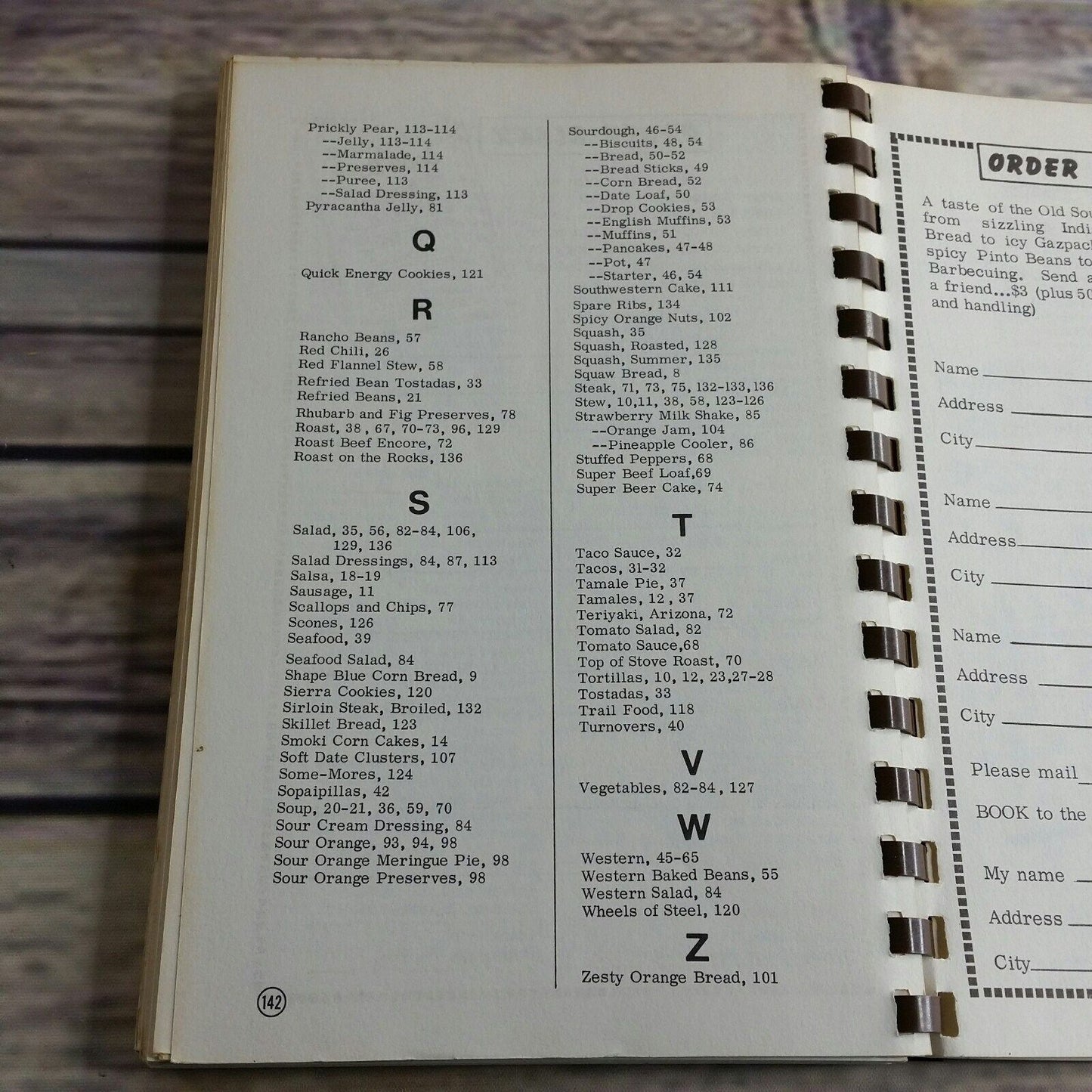 Vintage Cookbook Arizona Recipes 1978 Indian Mexican Western Backpacking Camping Patio Barbecue Spiral Bound Paperback