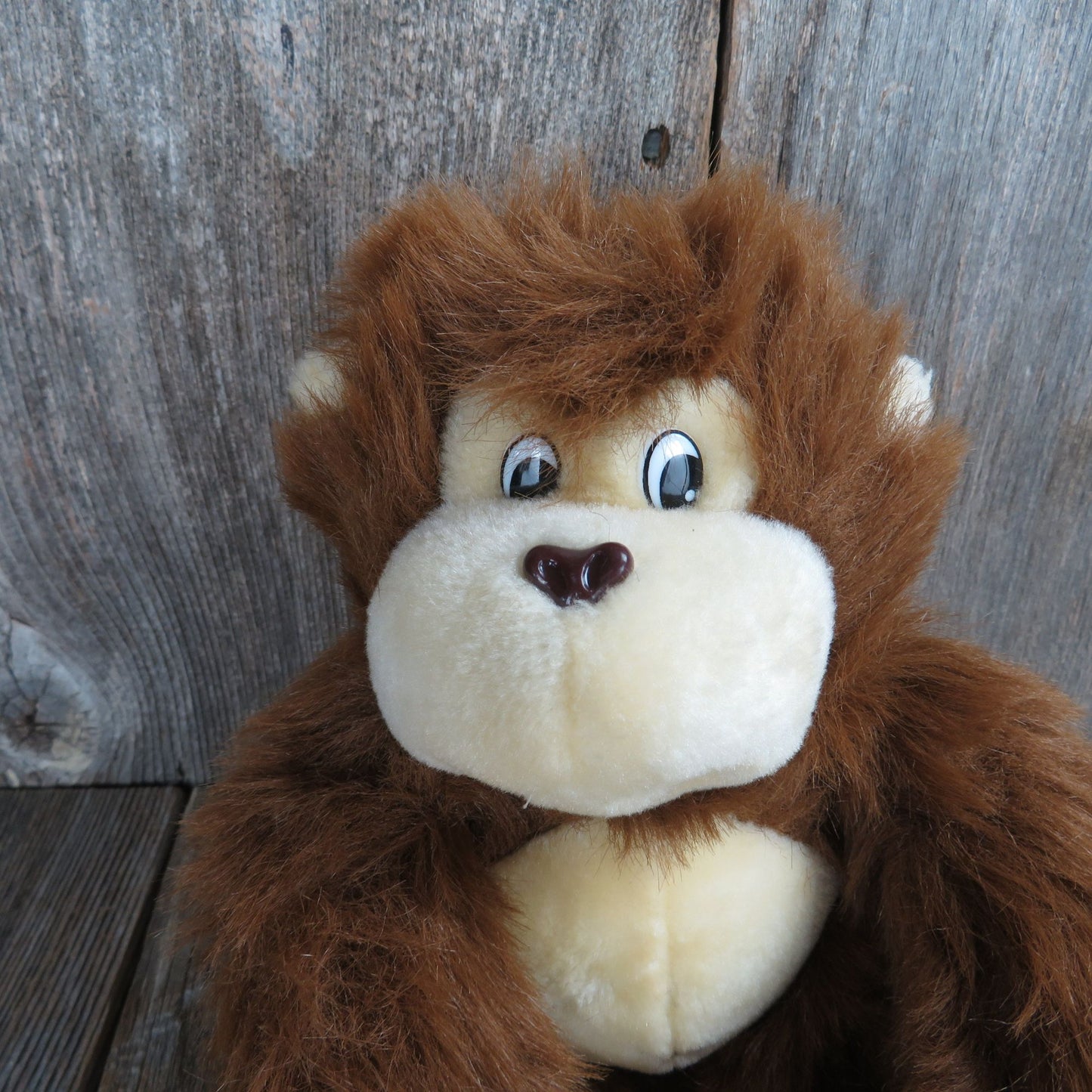 Gorilla Swinging Plush Brown Long Haired Monkey Stuffed Animal Circus Circus