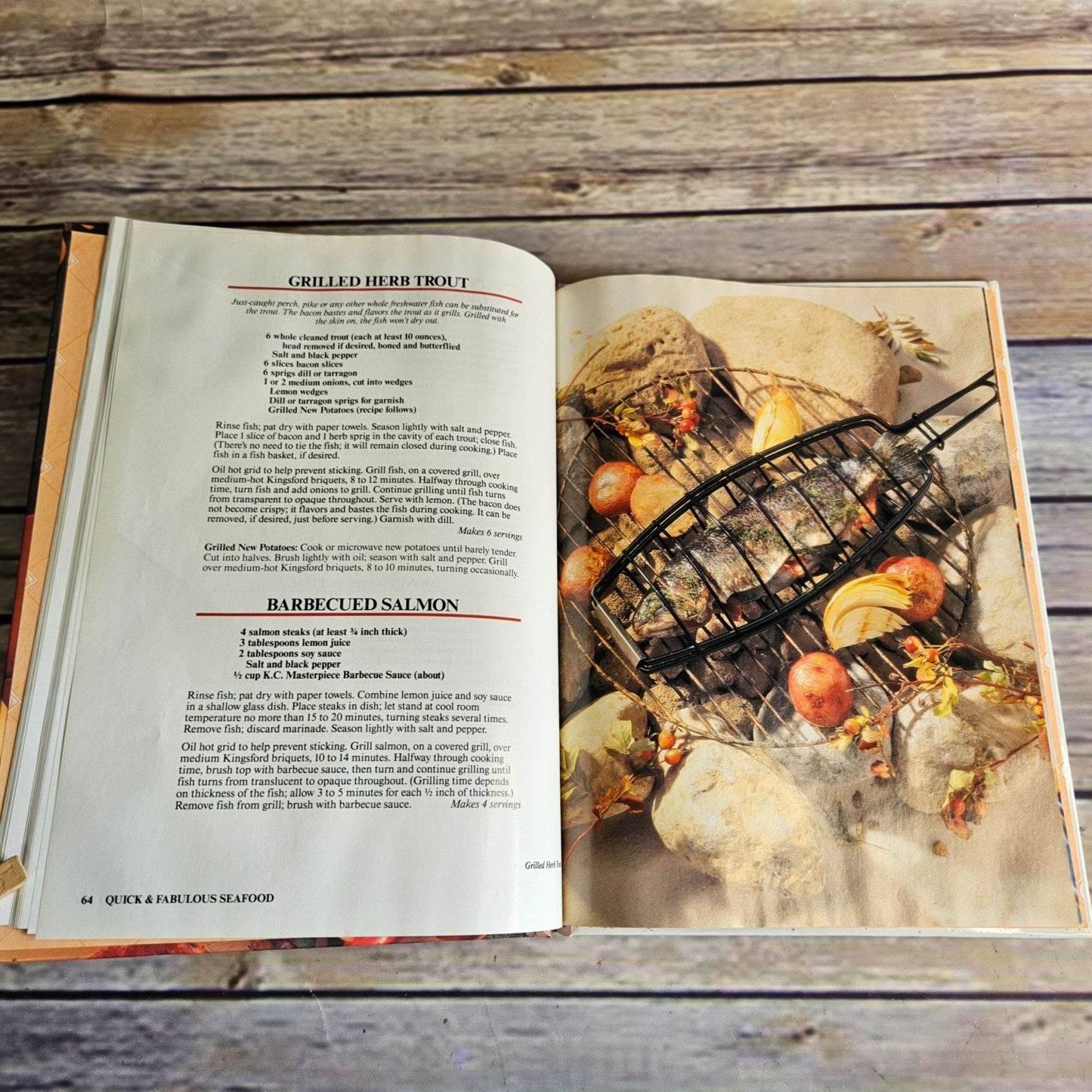 Vintage BBQ Cookbook Kingsford Barbecue Favorite Recipes 1995 Charcoal BBQ Recipes BBQing Food Basics Meats Poultry Seafood Smoked Sides