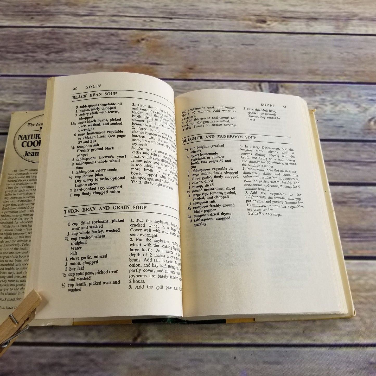 Vintage Cookbook New York Times Natural Foods 1982 Natural Cooking Recipes Hardcover WITH Dust Jacket Jean Hewitt