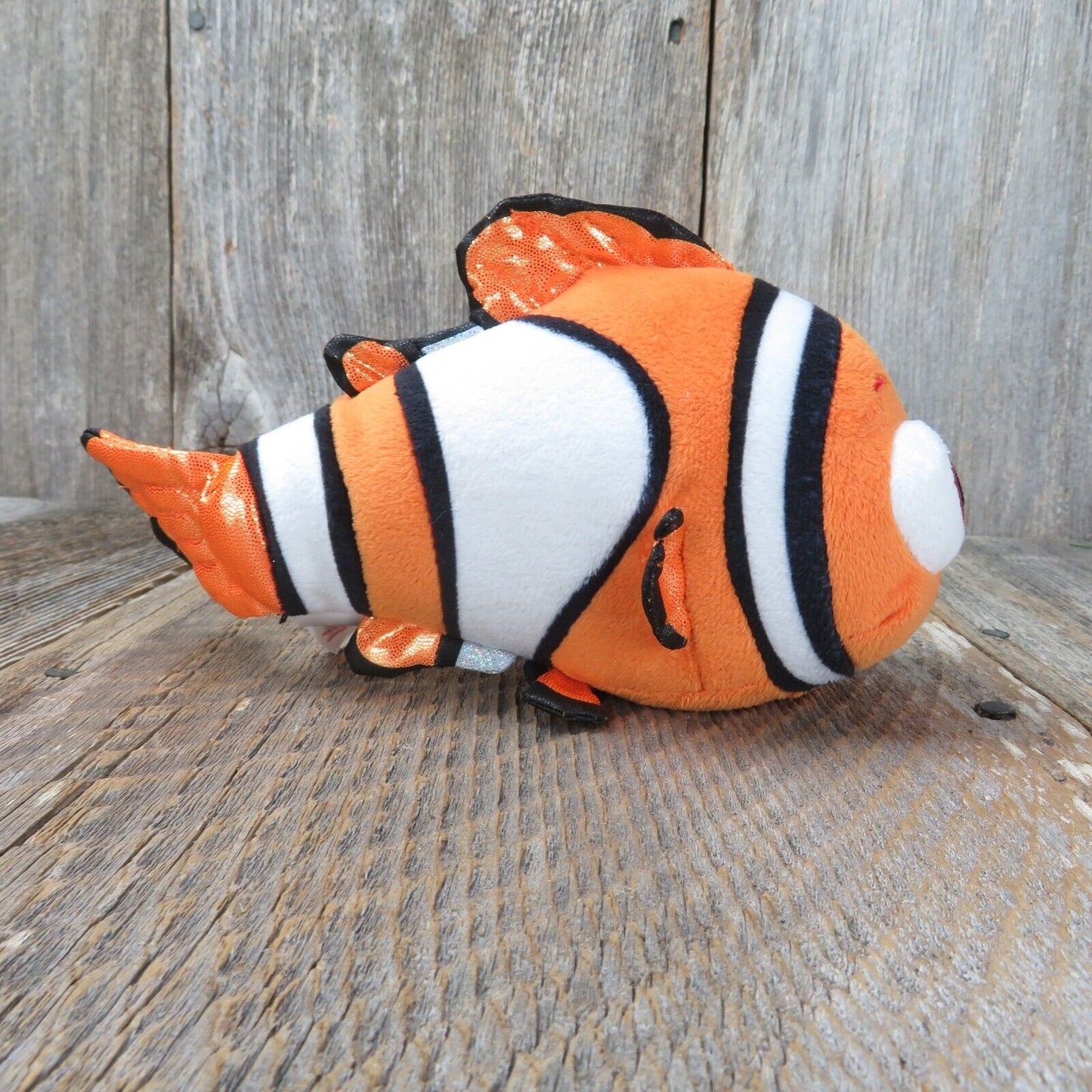 Ty Disney Nemo Sparkle Beanie Baby 8" Fish Plush Finding Dory Stuffed Animal