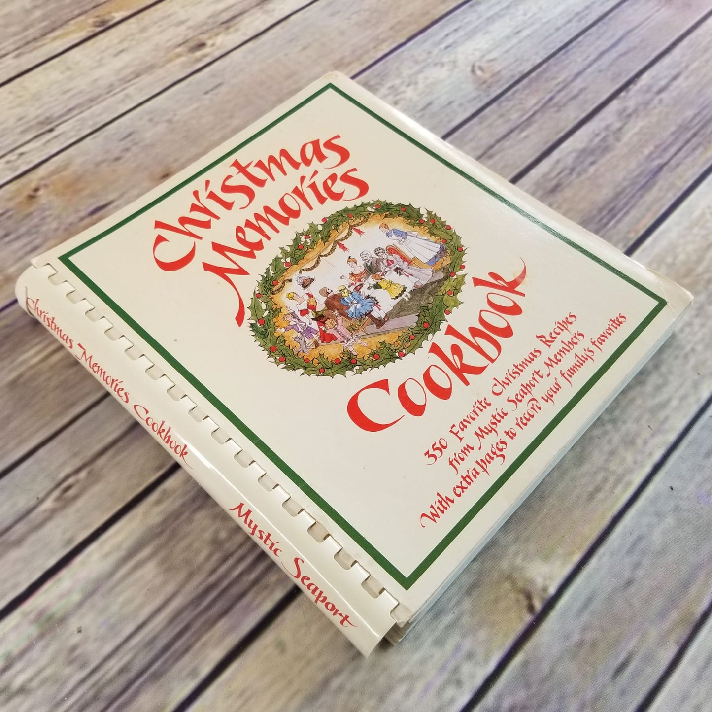 Vintage Christmas Cookbook Christmas Dinner Recipes 1990 Mystic Seaport Museum Members Spiral Bound Paperback Conneticut